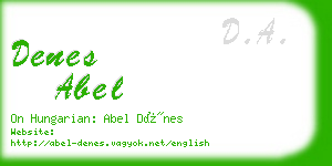 denes abel business card